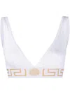 Versace Greca-border Stretch-cotton Jersey Bra In White