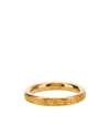 Versace Greek Key Engraved Ring In Yellow