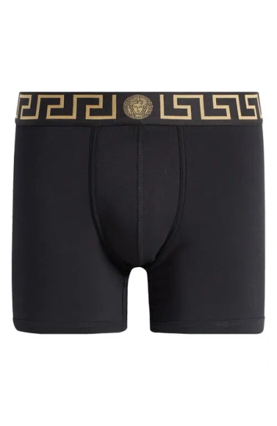 VERSACE VERSACE GREEK KEY JERSEY BOXER BRIEFS