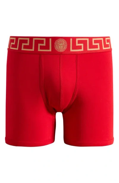 VERSACE VERSACE GREEK KEY JERSEY BOXER BRIEFS