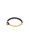 Versace Greek Key Rope Bracelet In Black