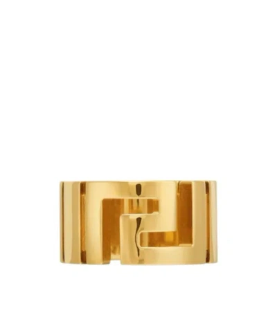 Versace Greek Pattern Ring In Gold