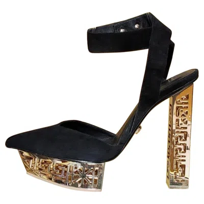 Pre-owned Versace #greek Platform Heels – Limited Runway Edition, Fall 2014, Size 40 - 10 In Black