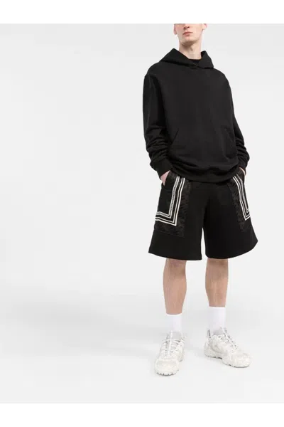 Versace Greek Print Joggers In Black