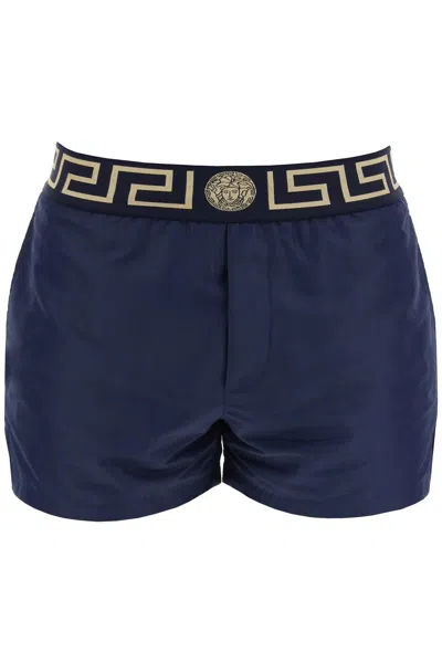 Versace Greek Sea Bermuda Shorts For Men In Multicolor