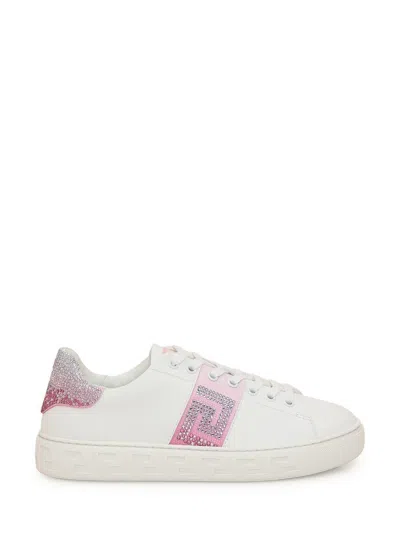 Versace Greek Trainer With Crystals