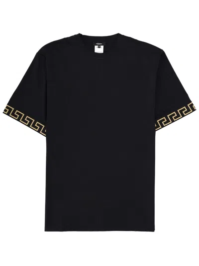 Versace Greek T-shirt In Black
