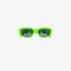Versace Green Biggie Geo Rectangular Sunglasses In Green