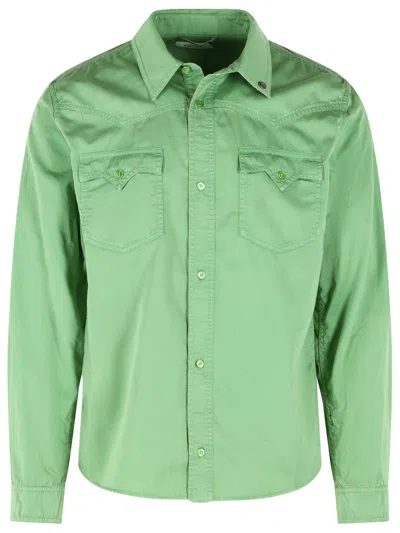 Versace Green Cotton Shirt