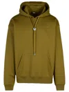 Versace Medusa Head Detailed Drawstring Hoodie In Green