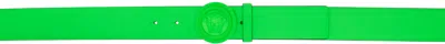 Versace Medusa Biggie Belt, Male, Green, 115 In 1ge90 Lime