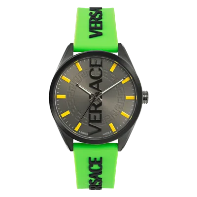 Pre-owned Versace Green Mens Analogue Watch V-vertical Ve3h00923