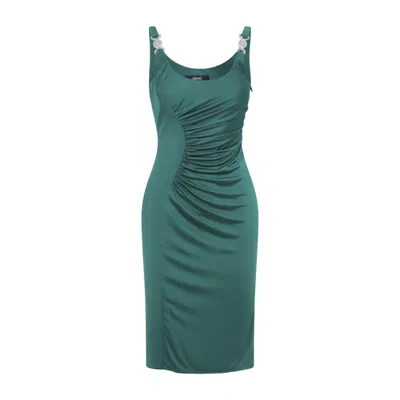 Versace Green Midi Dress