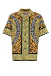 Versace Leopard-print Shirt In Green