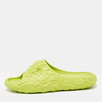 Versace Green Rubber Mules