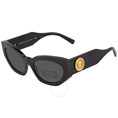 Versace Grey Cat Eye Ladies Sunglasses Ve4376b Gb1/87 54 In Black