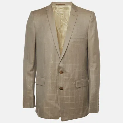 Pre-owned Versace Grey Cotton Buttoned Regular Fit Blazer Xxl In Gray