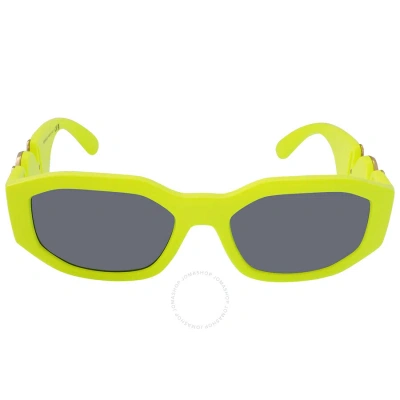 Versace Grey Geometric Unisex Sunglasses Ve4361 532187 53 In Green