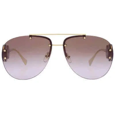 Pre-owned Versace Grey Gradient Brown Oversized Ladies Sunglasses Ve2250 148889 63 In Multi