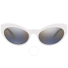 Versace Grey Mirror Gradient Cat Eye Ladies Sunglasses Ve4356 401/y9 54 In Grey