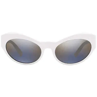 Pre-owned Versace Grey Mirror Gradient Cat Eye Ladies Sunglasses Ve4356 401/y9 54 In Gray