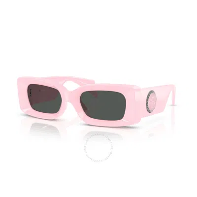 Versace Medusa Rectangle Plastic Sunglasses In Pink