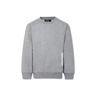 Versace Grey Sweatshirt For Kids With Logo