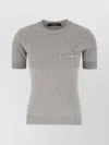 Versace Melange Grey Wool Blend Sweater