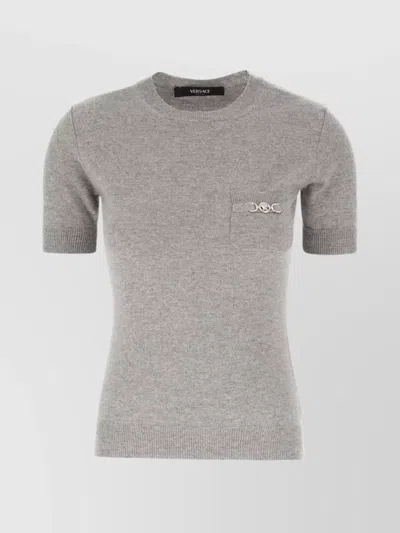 VERSACE GREY WOOL BLEND SWEATER
