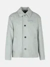 Versace Grey Wool Jacket In Grey