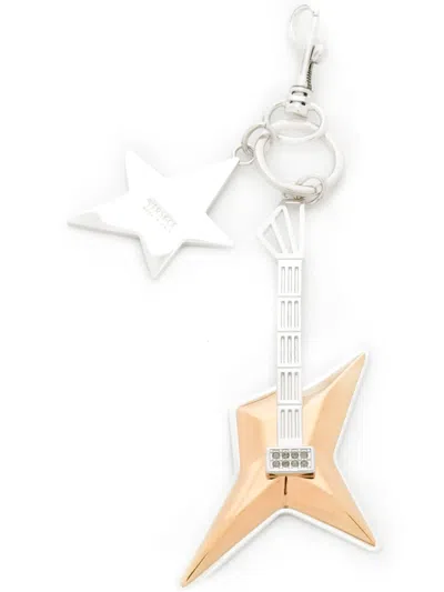 Versace Guitar Star Keyring In Metallic
