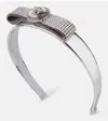 Versace Haarreif Biggie Medusa Aus Metallic-leder In Silber