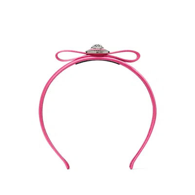 Versace Gianni Ribbon Headband In Pink