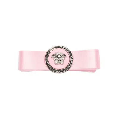 Versace Women Right Gianni Ribbon Clip In Pink