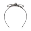 Versace Gianni Ribbon Mesh Headband In Silver