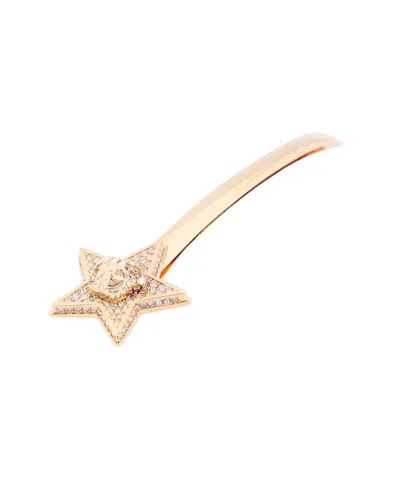 Versace Hair Clip In Gold