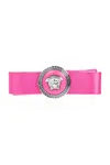 Versace Biggie Medusa Satin Hair Clip In Pink