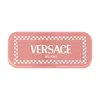 Versace Glossy Rectangular Hair Clip With Sparkling Embellishments In Pink