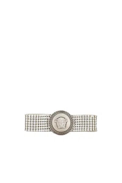 Versace Hair Clip In Silver & Palladium