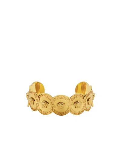 Versace Half-open Bracelet In Gold