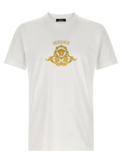 Versace Hall Of Heroes Crest T-shirt In White