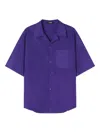 Versace Hall Of Statues Printed Shirt In Blue