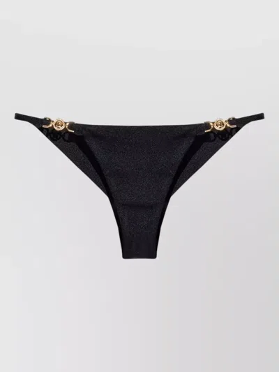 Versace Halter Bikini Briefs High Cut Hardware In Multi