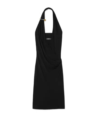 VERSACE VERSACE HALTERNECK MIDI DRESS