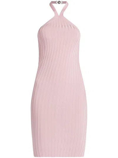 Versace Halterneck Mini Dress In Pink