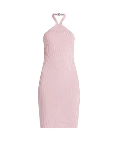 Versace Halterneck Mini Dress In Pink