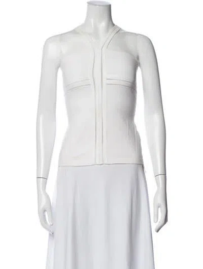 Pre-owned Versace Halterneck Sleeveless Top In Neutrals