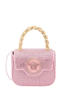 VERSACE HANBAG WITH ALL-OVER RHINESTONES WITH ICONIC FRONTAL MEDUSA