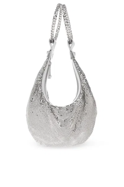 Versace Handbag In Silver-palladium
