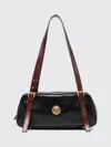 Versace Small Leather Shoulder Bag In Black